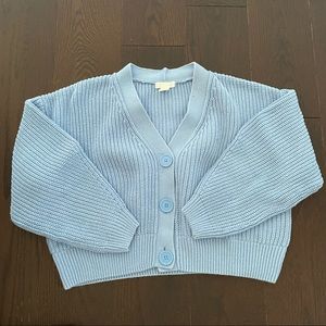 blue sweater cardigan